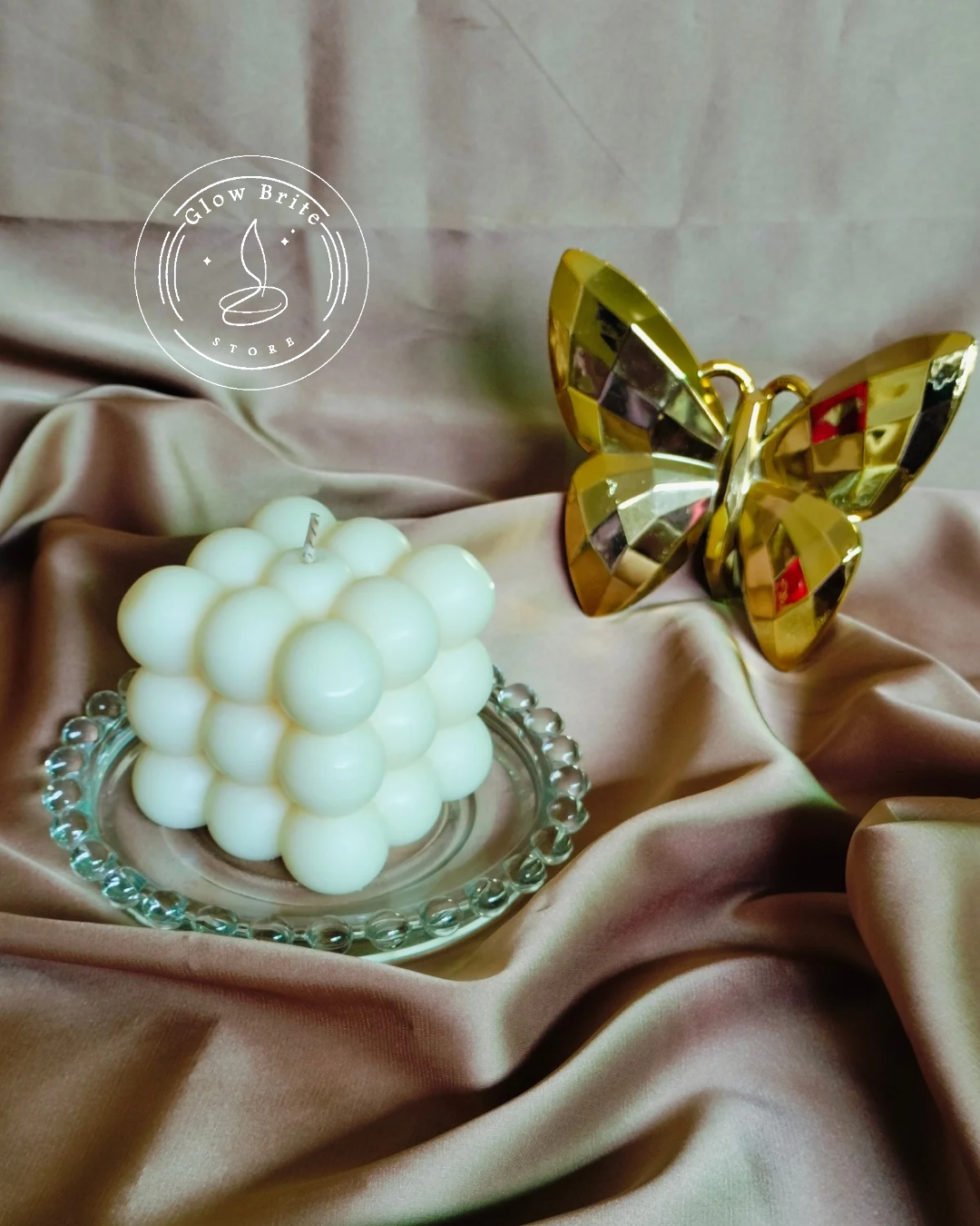 Bougie Bubble artisanale GlowBrite